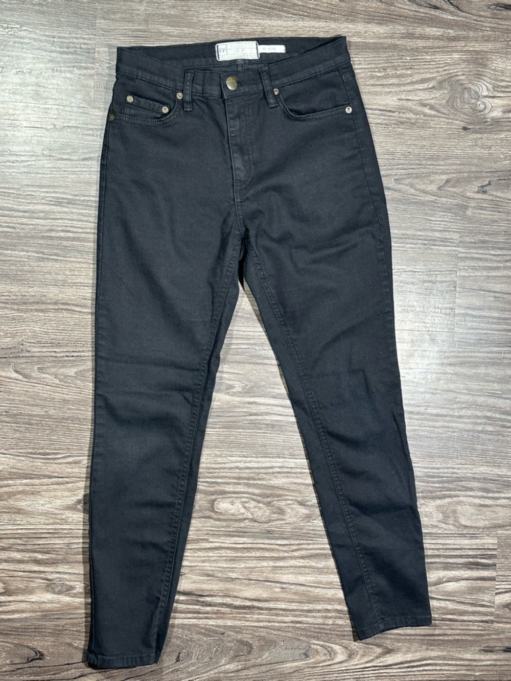 FREE PEOPLE HI RISE High Waist Black Skinny Jeans 27